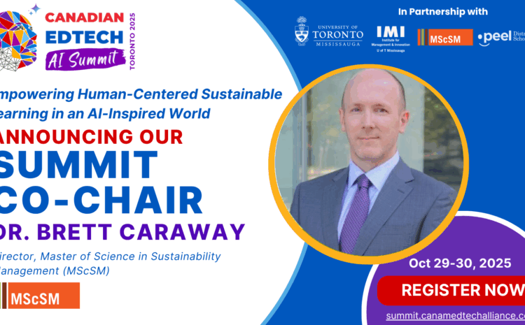  Announcing our SUMMIT CO-CHAIR Dr. Brett Caraway Director, Master of Science in Sustainability Management (MScSM)